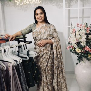 Floral chiffon soft silk saree